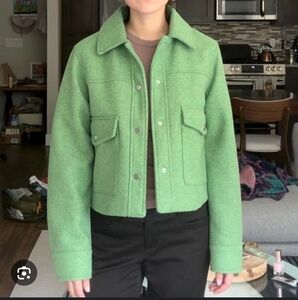 Zara Green Cropped Coat